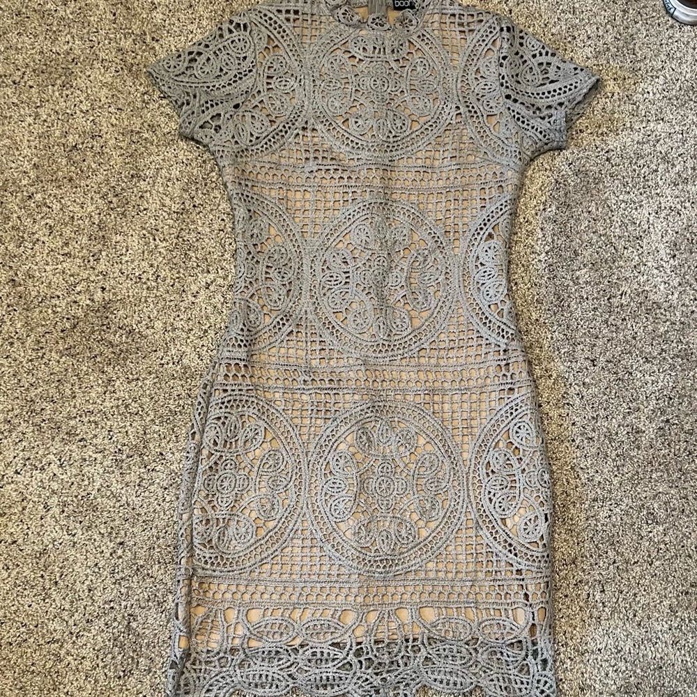 Grey thigh length dress